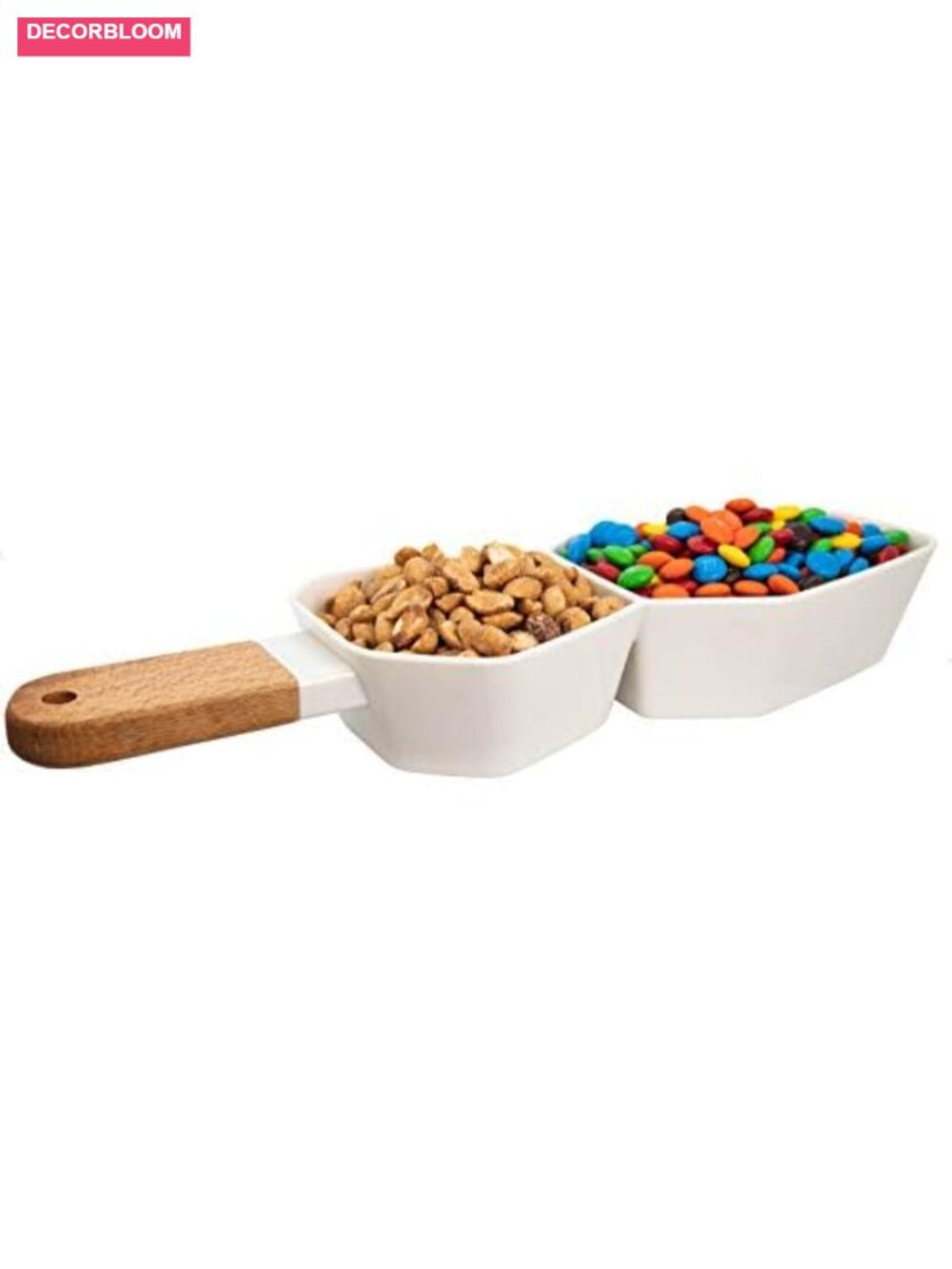 Two-Compartment Snack Dish Divided Serving Tray BPA Free